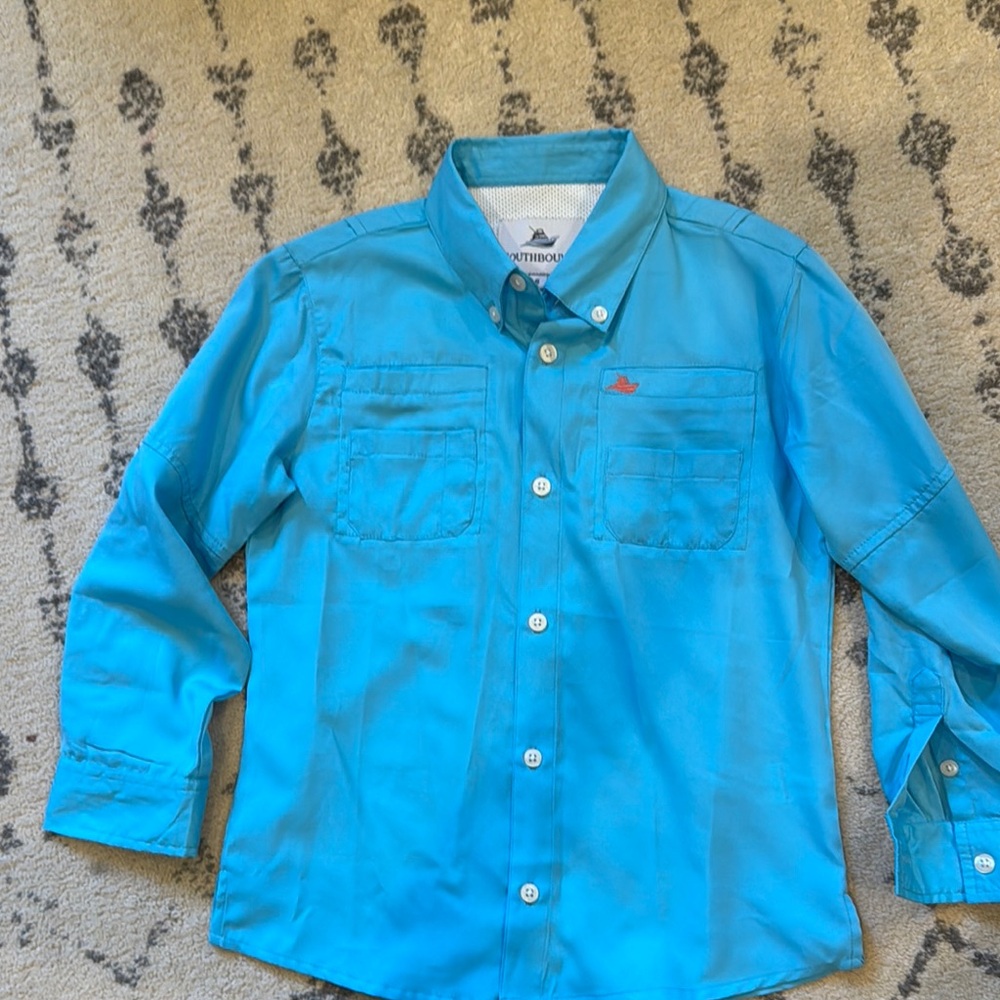Southbound size 6 Blue Button-Up Shirt